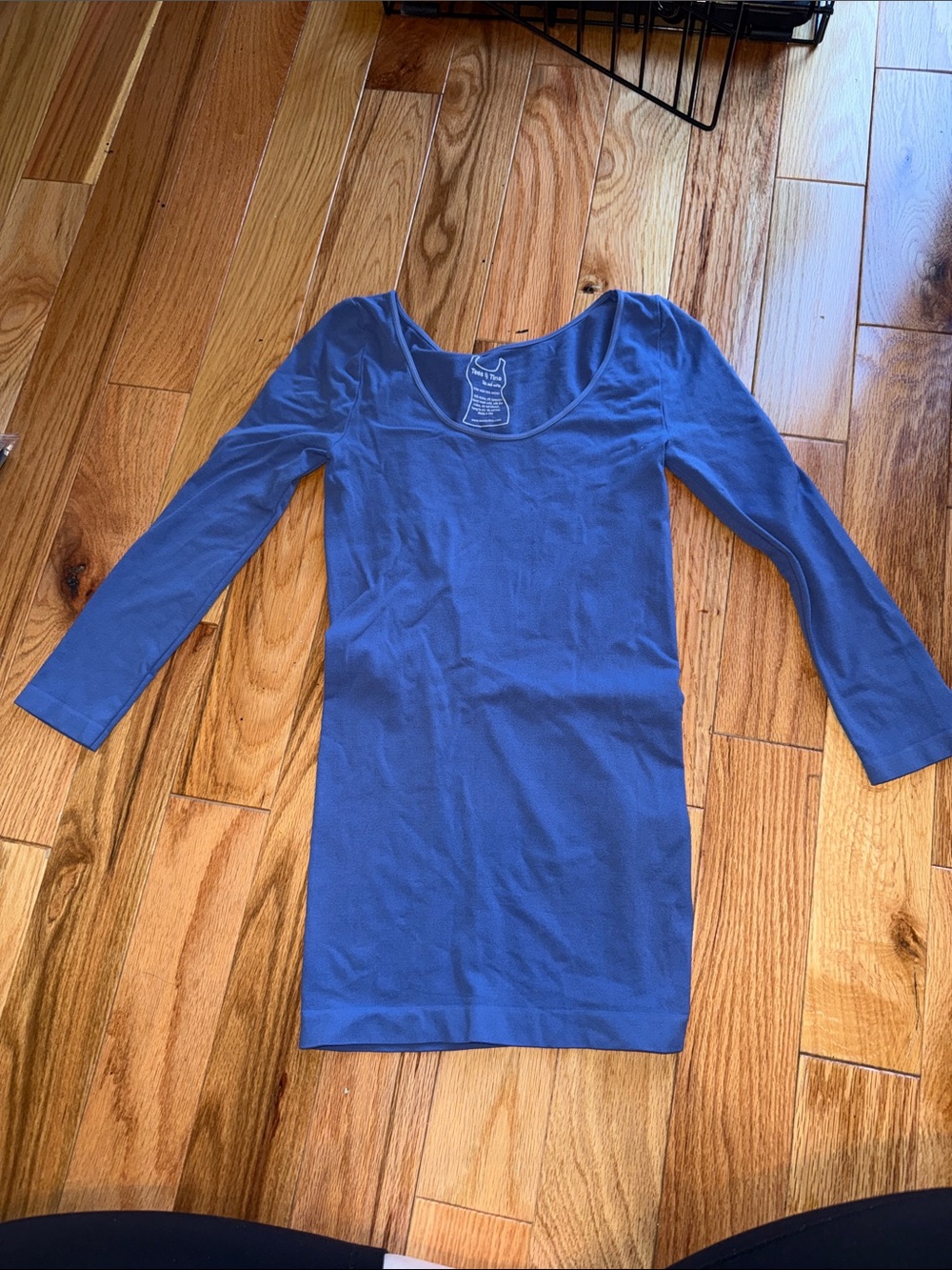 Tees by Tina - Blue Scoop Neck 3/4 Sleeves - One Size